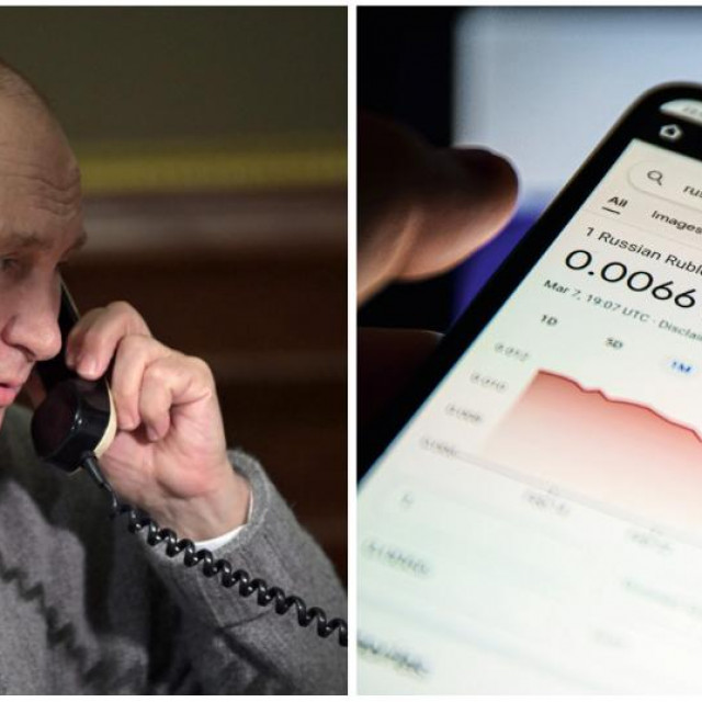 Vladimir Putin/ rublja u odnosu na euro, ilustrativna fotografija