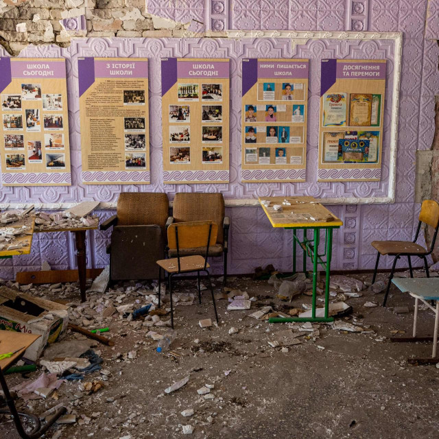 Učionica uništena u eksploziji