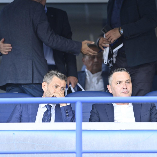 Zvonimir Boban i predsjednik HNS-a Marijan Kustić na Maksimiru