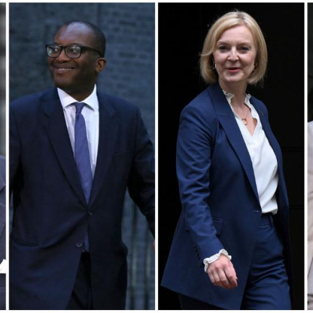 James Cleverly, Kwasi Kwarteng, Liz Truss i Suella Braverman