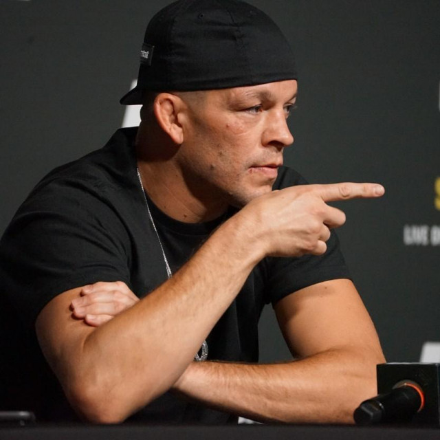 LAS VEGAS, NV - SEPTEMBER 7: Nate Diaz speaks to the media during the UFC 279 media day on September 7, 2022, at the UFC APEX in Las Vegas, NV.,Image: 720424006, License: Rights-managed, Restrictions: FOR EDITORIAL USE ONLY. Icon Sportswire reserves the right to pursue unauthorized users of this image. If you violate our intellectual property you may be liable for: actual damages, loss of income, and profits you derive from the use of this image, and, where appropriate, the costs of collection and/or statutory damages up to $150,000 (USD)., Model Release: no, Credit line: Amy Kaplan/Icon Sportswire/Newscom/Profimedia