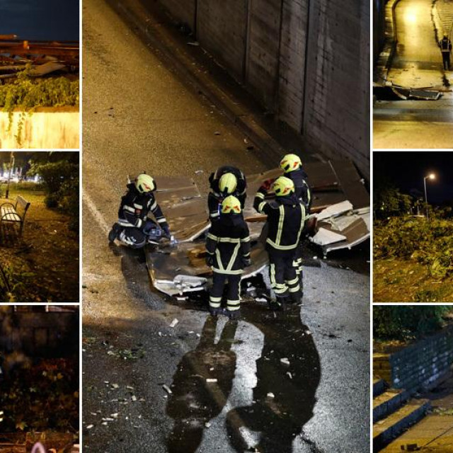 Prizori štete koju je u Zagrebu izazvalo nevrijeme