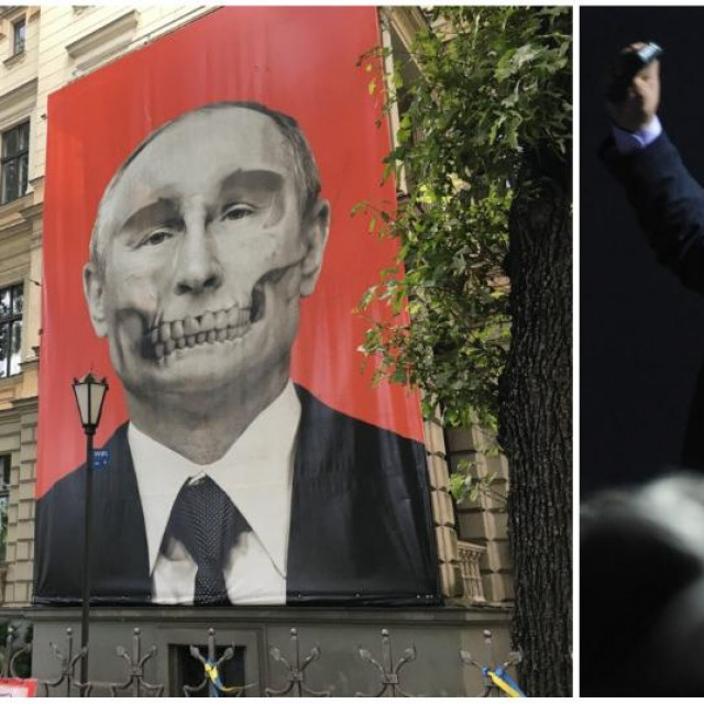 Protest protiv Putina u latvijskoj Rigi/ Boris Nadeždin