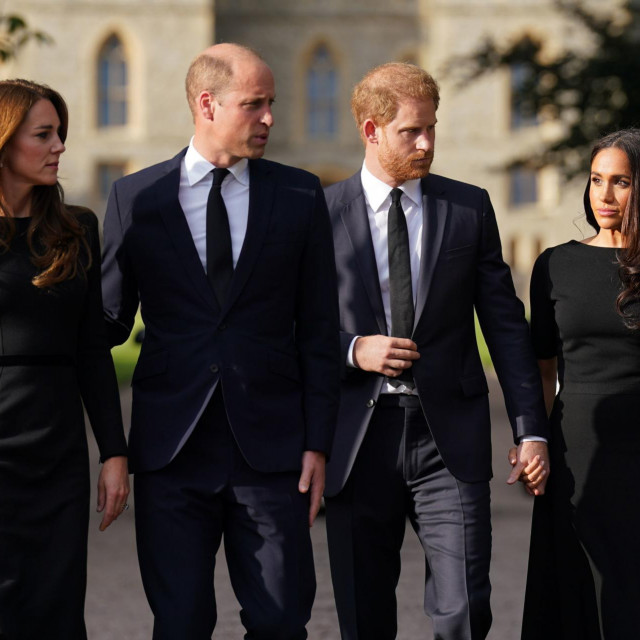 Kate Middleton, princ William, princ Harry i Meghan Markle
