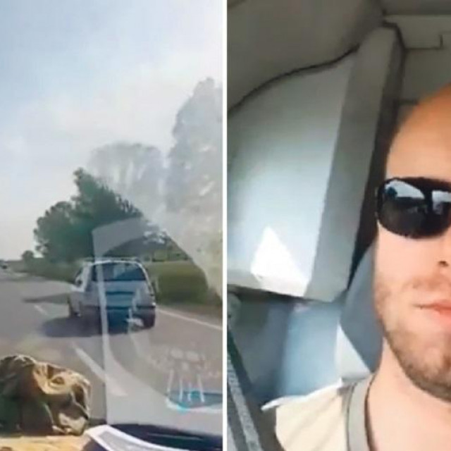 Snimka pokojnog Andre Fabijanića (29) napravljena iz vozila kojim je vjerojatno prevozio sanitarni i medicinski materijal unesrećenima