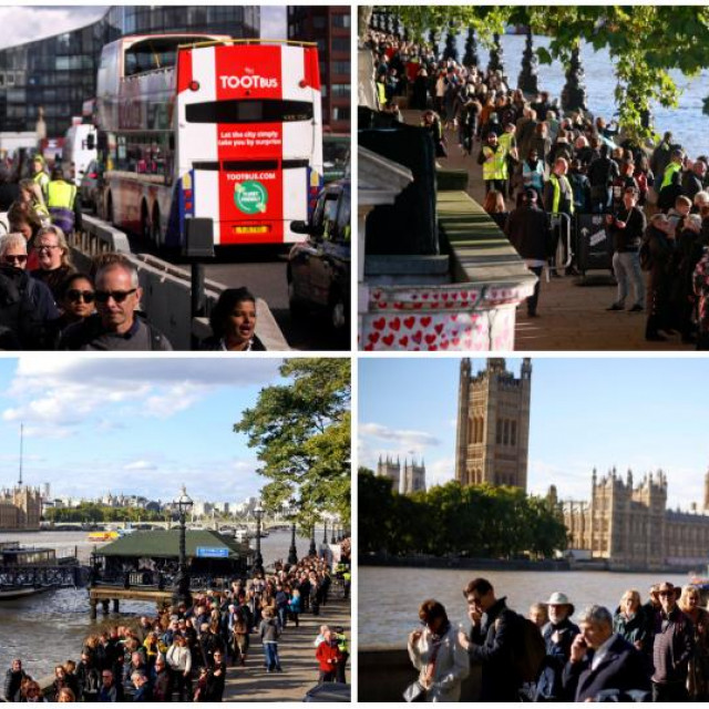 Britanci čekaju u redu da se oproste s kraljicom