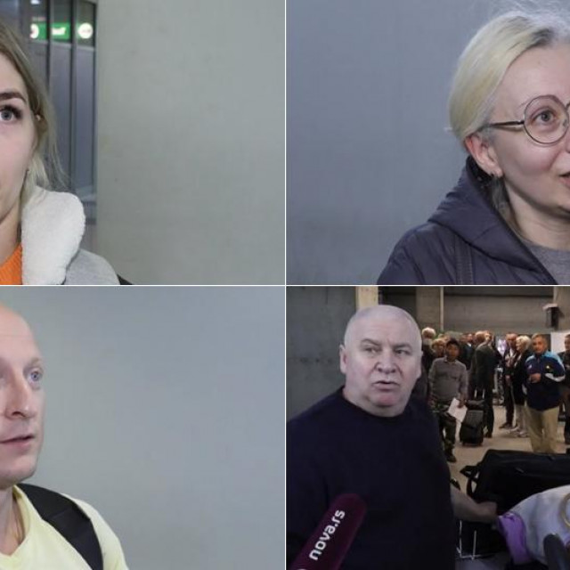 Rusi koje su novinari Nove zatekli na Aerodromu Nikola Tesla u Beogradu bili su uplakani i uplašeni, a rekli su da su iz domovine otišli kako bi pobjegli od rata i najavljene mobilizacije