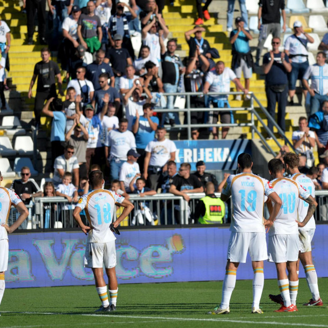 Igrači Rijeke nakon utakmice sa Šibenikom