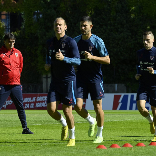Domagoj Vida na treningu dan nakon pobjede protiv Danske