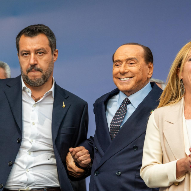 Matteo Salvini, Silvio Berlusconi i Giorgia Meloni