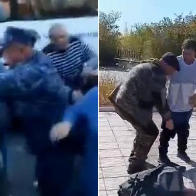 Scene pijanstva i nasilja tijekom mobilizacije u Rusiji