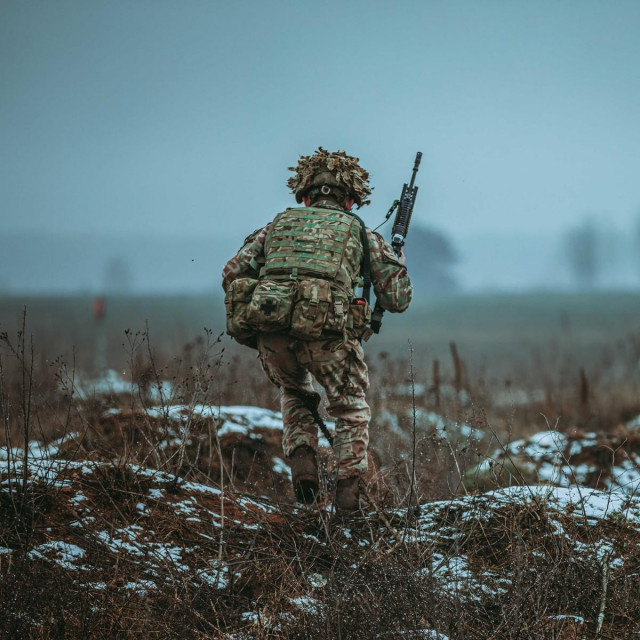 Ilustracija, vojnik u Poljskoj