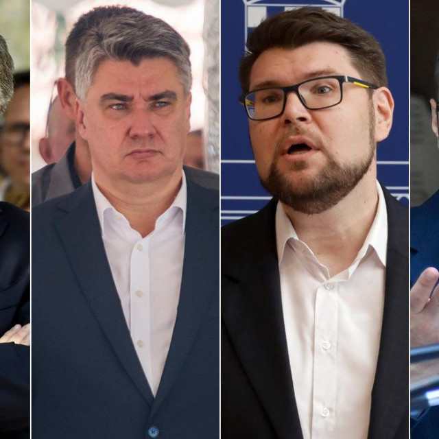 Andrej Plenković; Zoran Milanović; Peđa Grbin; Tomislav Tomašević