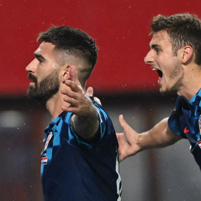 Marko Livaja i Josip Stanišić slave gol Austrijancima
