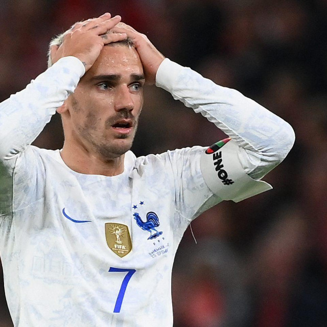 Antoine Griezmann za Francusku je zabio 42 pogotka u 110 utakmica, ali u posljednjih devet u nizu nije bio strijelac