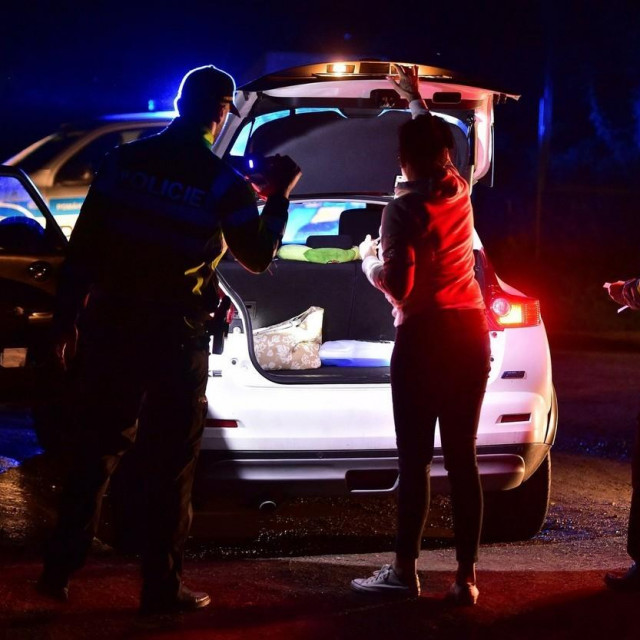 Granična kontrola u Lanzhotu, na granici Češke i Slovačke