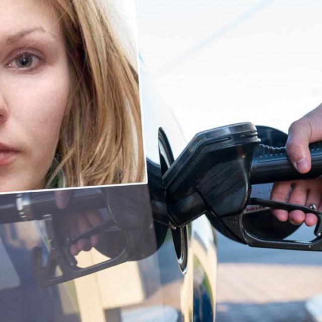 Dana C. i ilustracija benzinske pumpe