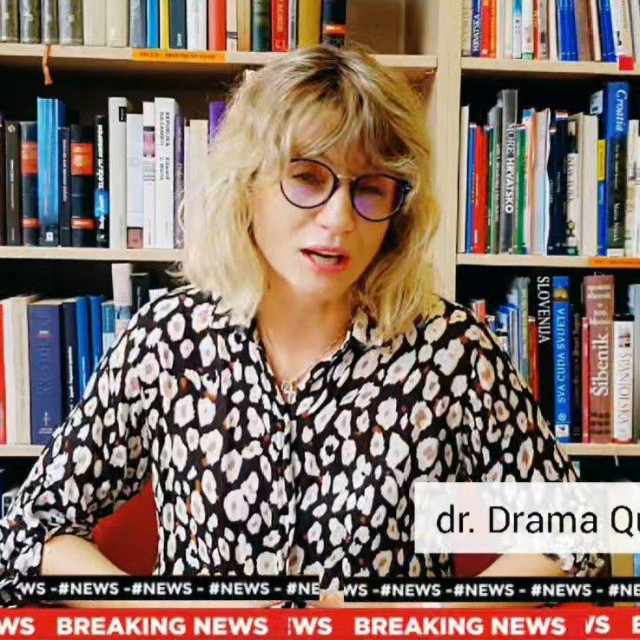 Voditeljica Dječjeg odjela daruvarske knjižnice Danijela Marić kao dr. Drama Queen