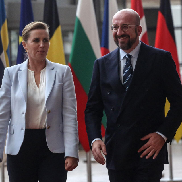 Charles Michel s danskom premijerkom Mette Frederiksen 