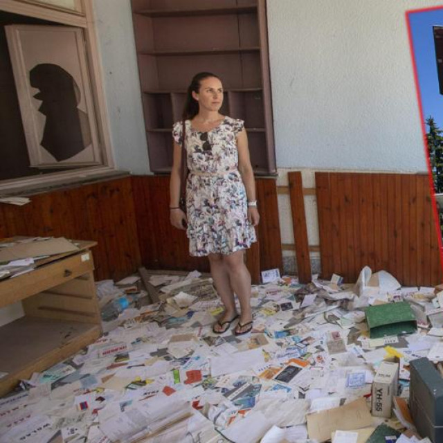 Ivana Dubravec u zgradi u kojoj će imati stan; Bivša vojarna JNA