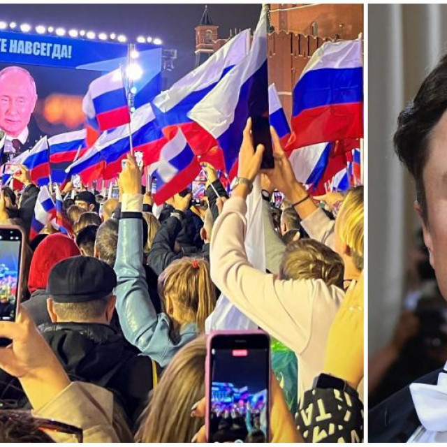 Proslava priključenja anektiranih regija u Moskvi/ Elon Musk