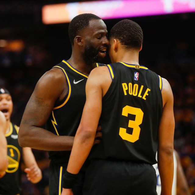 Draymond Green i Jordan Poole - kadar s utakmice protiv Dallas Mavericksa (18. svibnja 2022.)