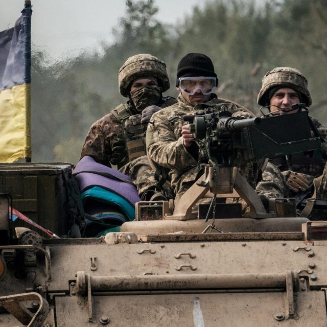 Ukrajinski vojnici snimljeni kod grada Limana