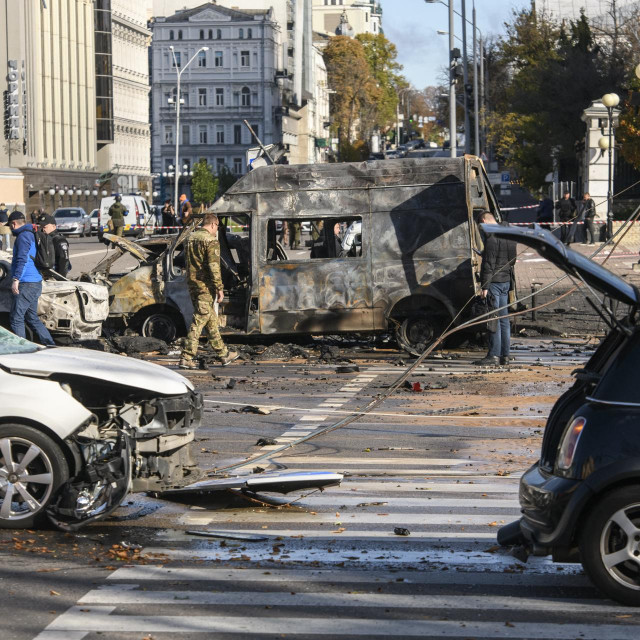Posljedice ruskog raketiranja Kijeva