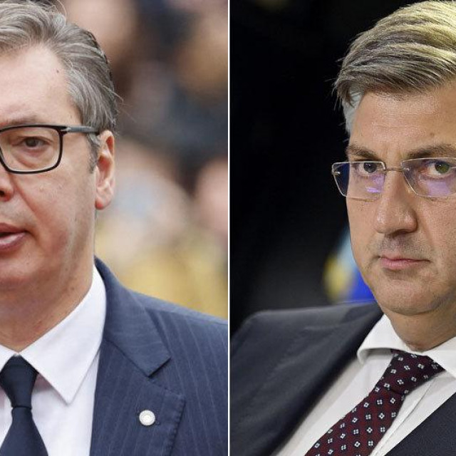 Aleksandar Vučić i Andrej Plenković