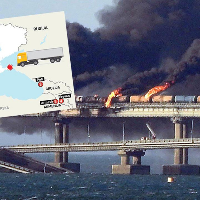 Napad na Kerčki most i karta kretanja kamiona s eksplozivom