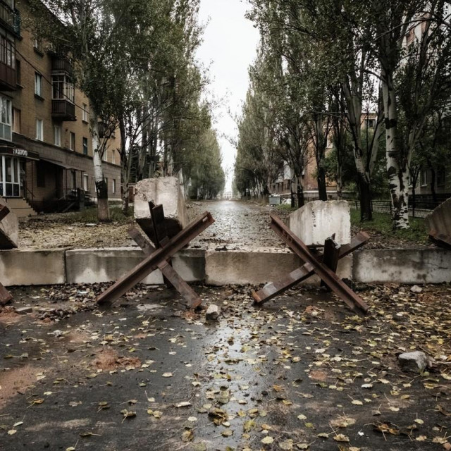 Blokade za tenkove u Bahmutu