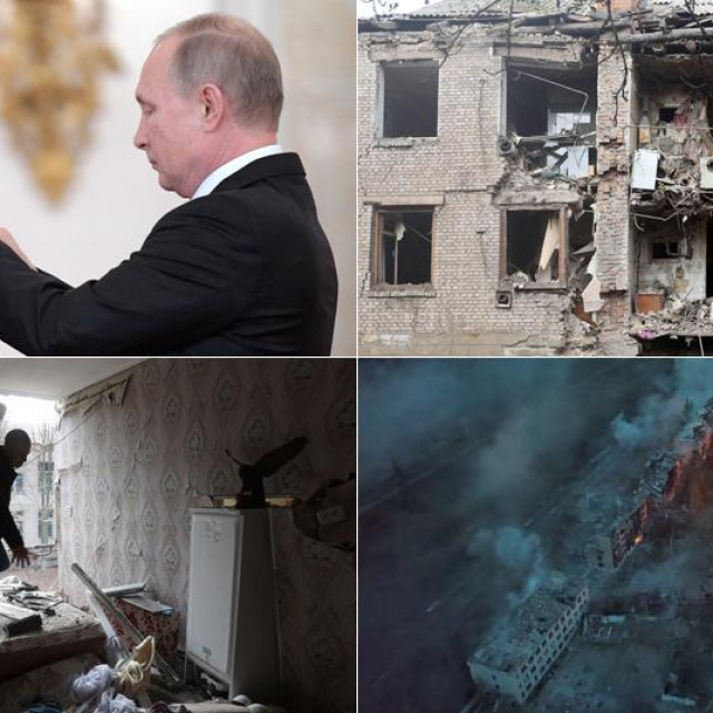 Vladimir Putin odlikuje Sergeja Surovikina zbog njegovog doprinosa tijekom rata u Siriji; razrušeni dijelovi Bahmuta nakon ruskog napada