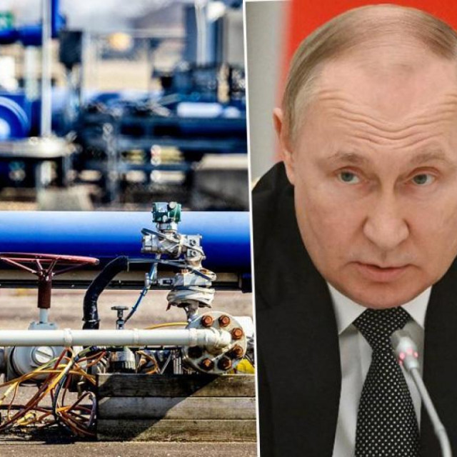 Vladimir Putin i ilustracija plinovoda