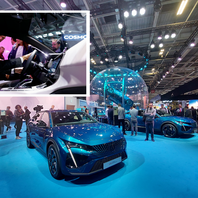 Peugeot 408 (Emmanuel Macron gore lijevo)