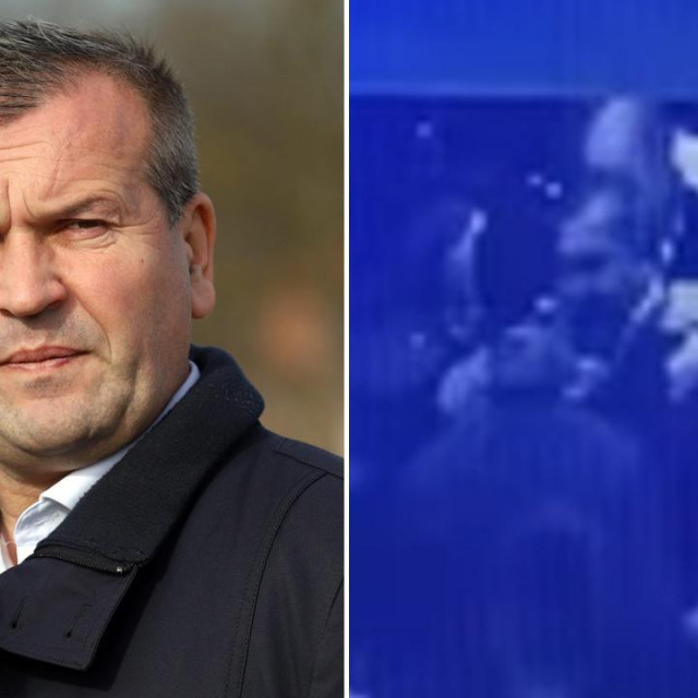 Anđelko Stričak i snimka video nadzora koju je objavio Telegram.hr