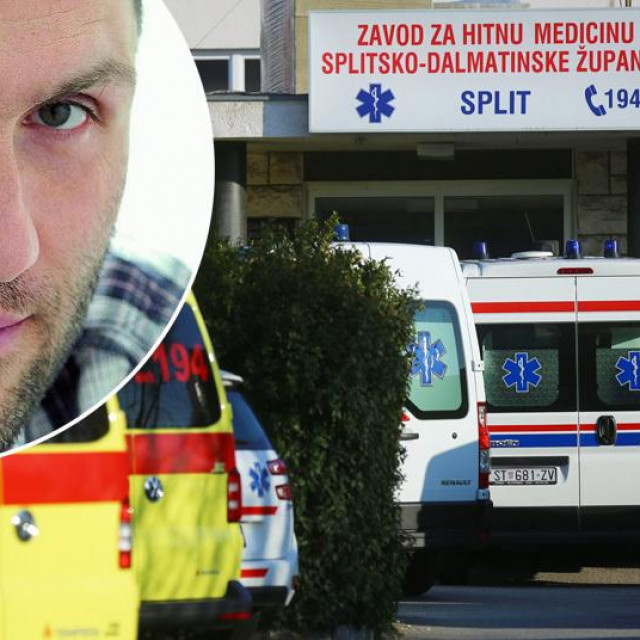 Vladimir Matijanić i ulaz u Zavod za hitnu medicinu KBC-a Split
