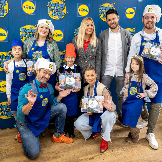 Predstavnici Lidla s malim kuharima i influencerima