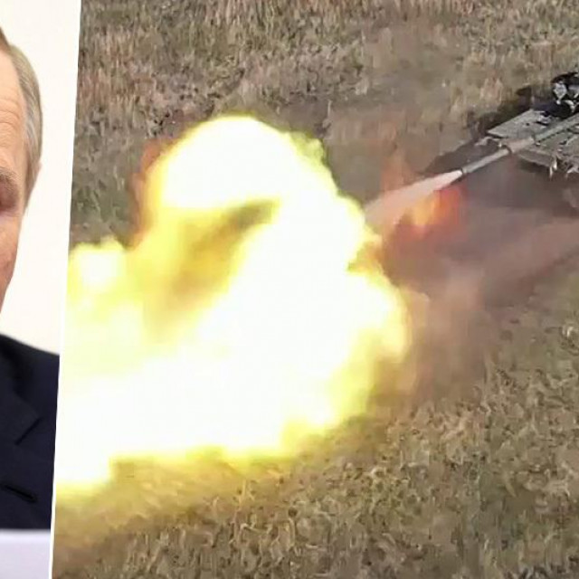 Vladimir Putin i ruski tenk