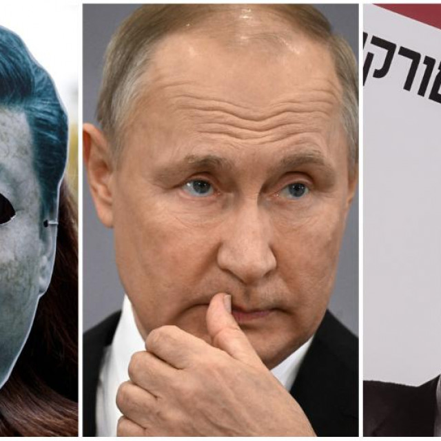 Maska Xi Jinpinga, Vladimir Putin, plakat koji Erdogana pokazuje kao diktatora