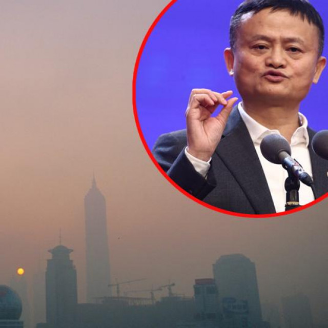 Panorama Šangaja i Jack Ma