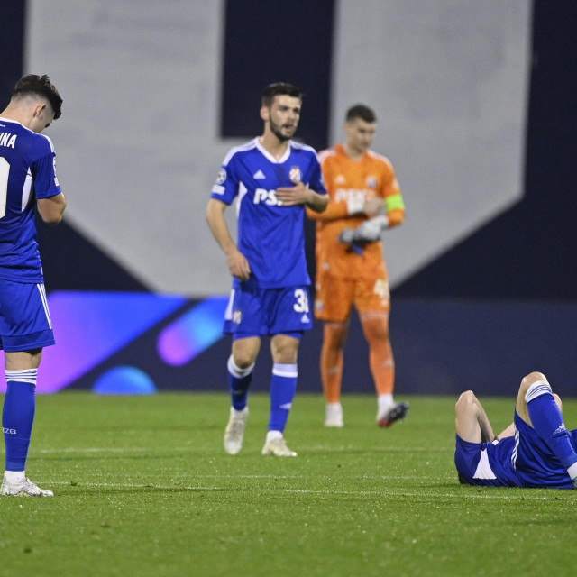 Tuga igrača Dinama nakon izgubljene utakmice