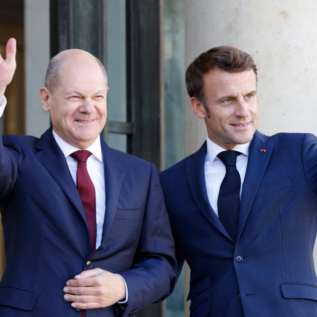 Olaf Scholz i Emmanuel Macron