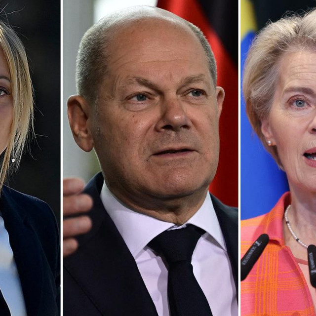 Giorgia Meloni, Olaf Scholz, Ursula von der Leyen