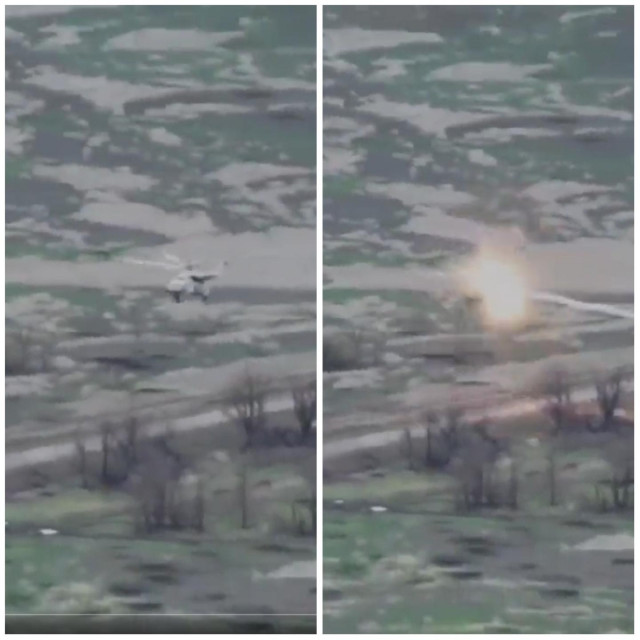 Trenutak kada je raketa srušila ruski helikopter