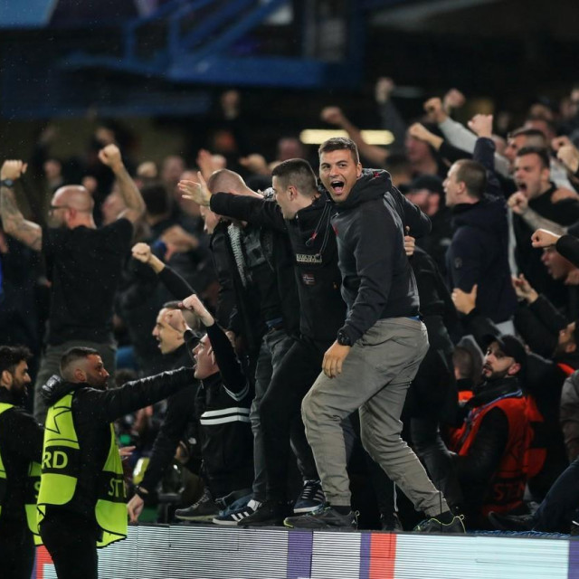 Navijači Dinama na Stamford Bridgeu