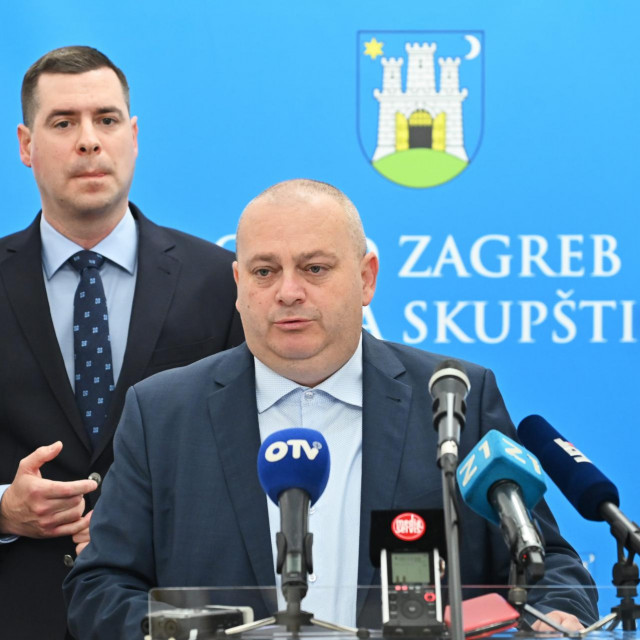 Zastupnici HDZ-a u Gradskoj skupštini Mislav Herman i Mario Zupan 