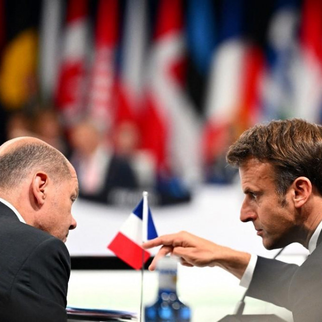 Olaf Scholz i Emmanuel Macron 