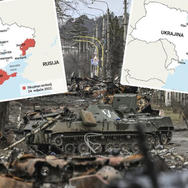 Uništeni ruski tenkovi u Buči (snimljeni 3. ožujka 2022.)