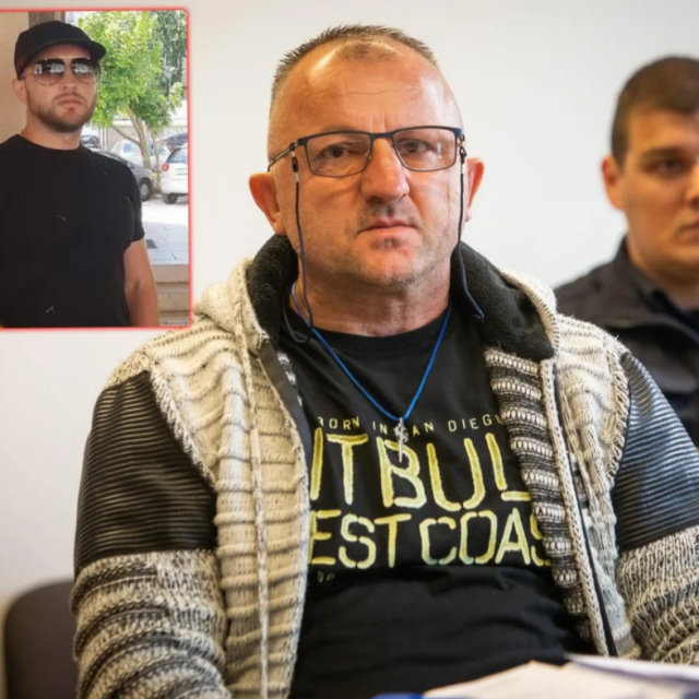 Dragomir Petrović na suđenju; Petar Vuknić (mala fotografija)