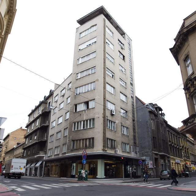 Ilustracija: Neboder na križanju Gundulićeve i i Masarykove ulice u Zagrebu